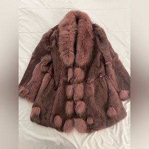 Paula Poggi Purple Fur Coat